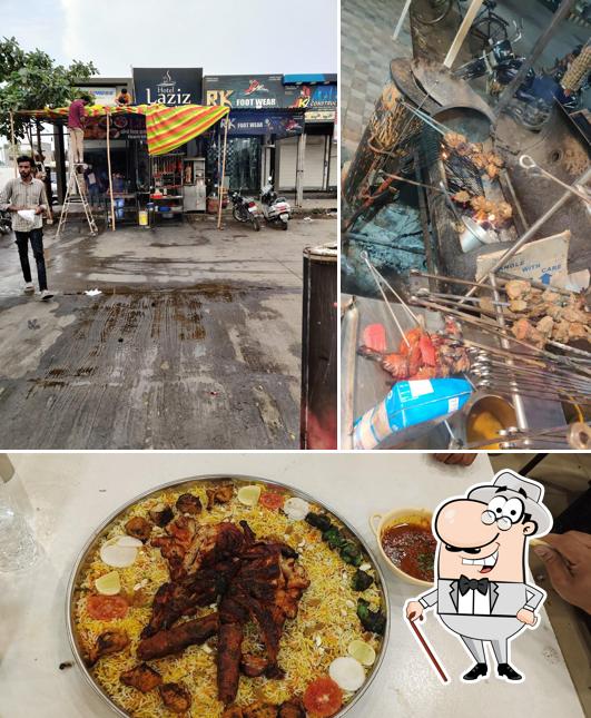 The photo of exterior and food at Lazeez Family Restaurant