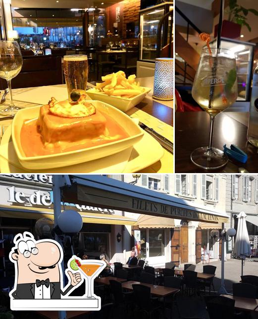 Tra le diverse cose da Riverside restaurants Sàrl si possono trovare la bevanda e interni