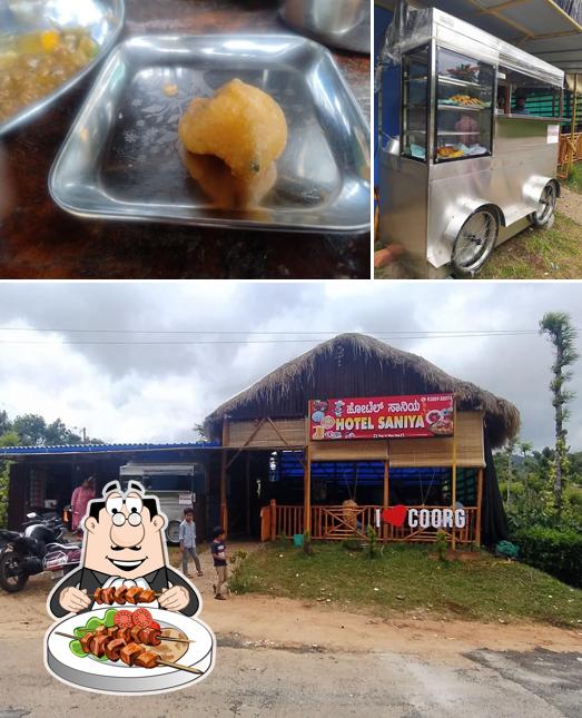 Among different things one can find food and exterior at Saniya Hotel