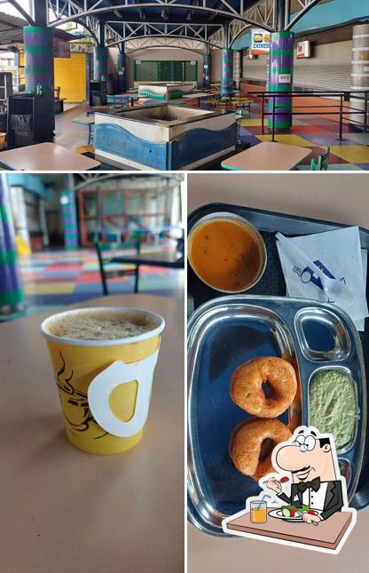 The image of food and interior at Minerva Coffee Shop