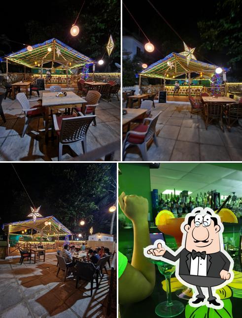 Take a seat at one of the tables at Greenwoods Bar and Restaurant