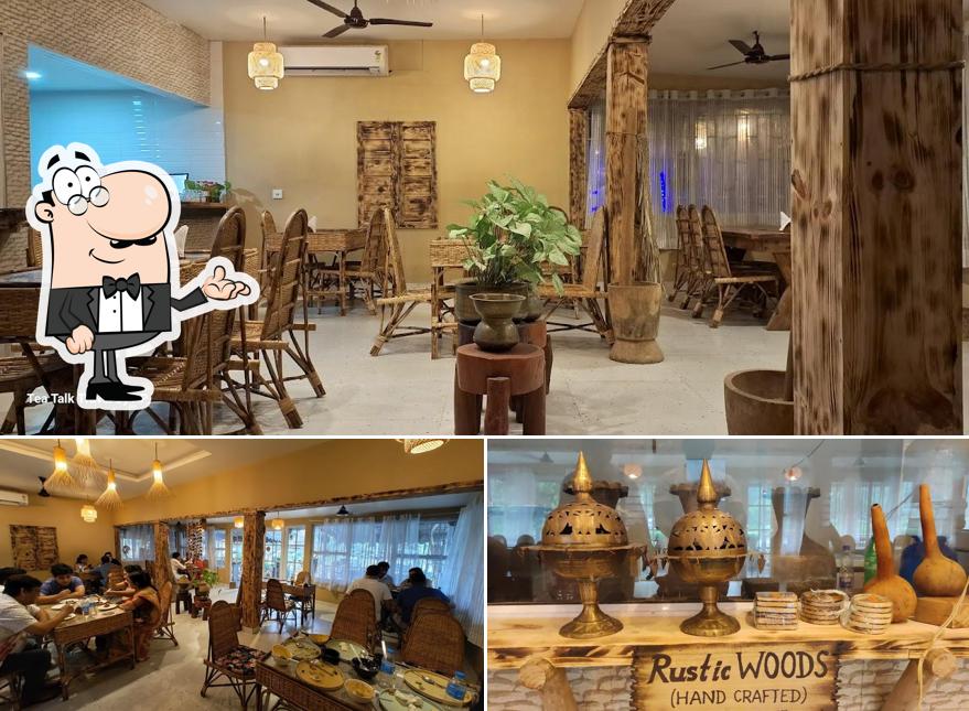 The image of interior and food at Hurum, The Rustic Restaurant and Café