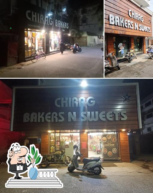 The exterior of Chirag Bakers and sweets