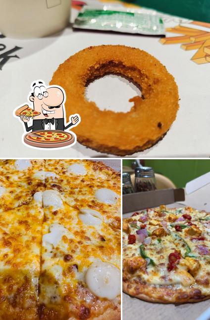 Get pizza at Lord Petrick Coffee & Burger-Prahlad Nagar, Ahmedabad
