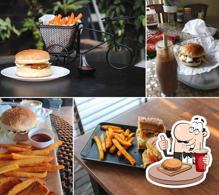 Try out a burger at Sutra Bistro