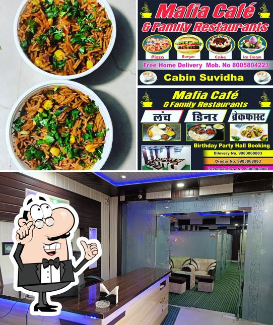 This is the picture showing interior and food at MAFIA CAFE