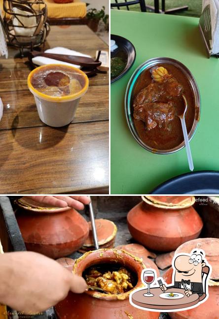 Food at Champaran Handi Meat