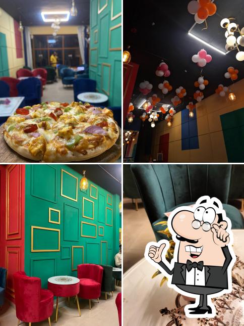 The picture of Box Caafe’s interior and food