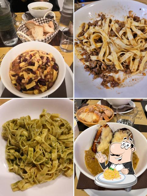 Spaghetti alla carbonara al Osteria Cantinafrasca