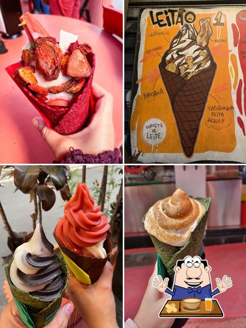 Platos en Sorveteria do Centro