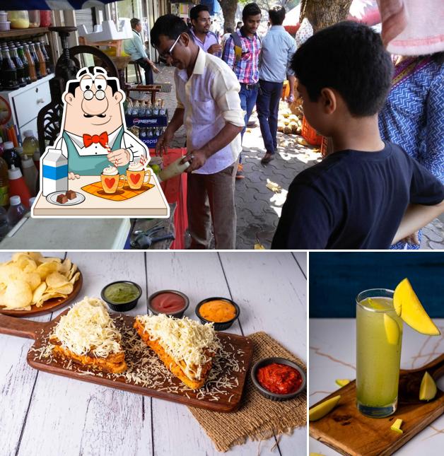 Enjoy a drink at New Pankaj - sandwich and pani puri chaat