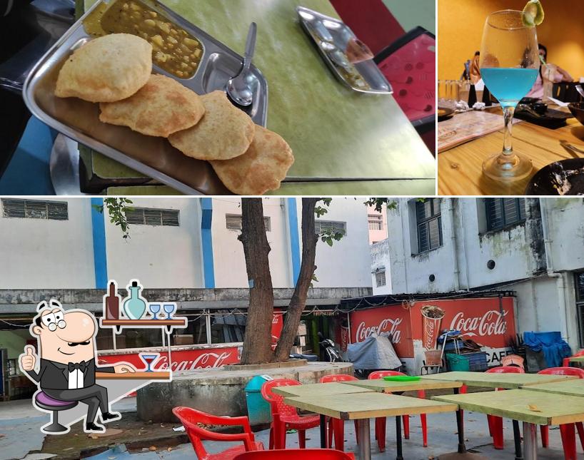 Take a seat at one of the tables at Wonder Cafe