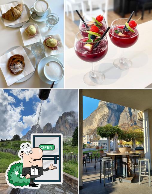 La esterno e cibo del ristorante