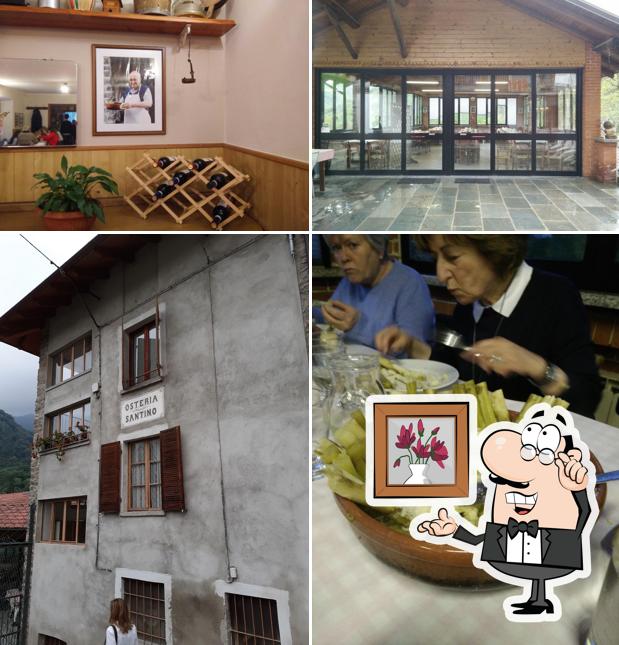 Gli interni di Osteria Santino