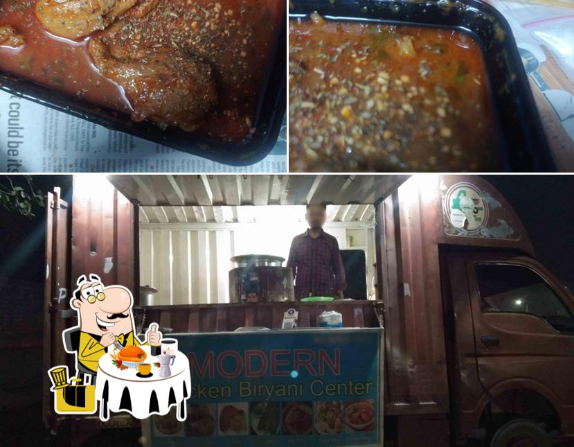 This is the image showing food and exterior at MODERN CHICKEN BIRYANI
