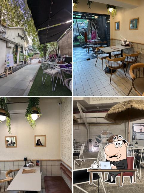 The interior of bean and coffee + kitchen