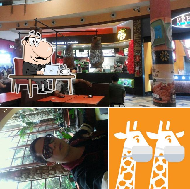 Veja imagens do interior do Giraffas Shopping Manauara
