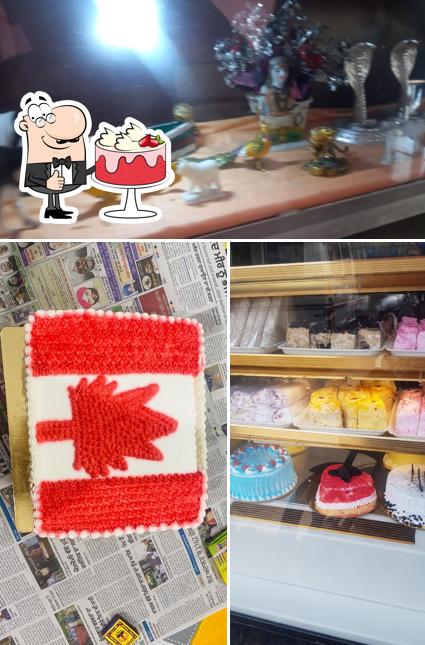 Red velvet cake at King Burger fast food