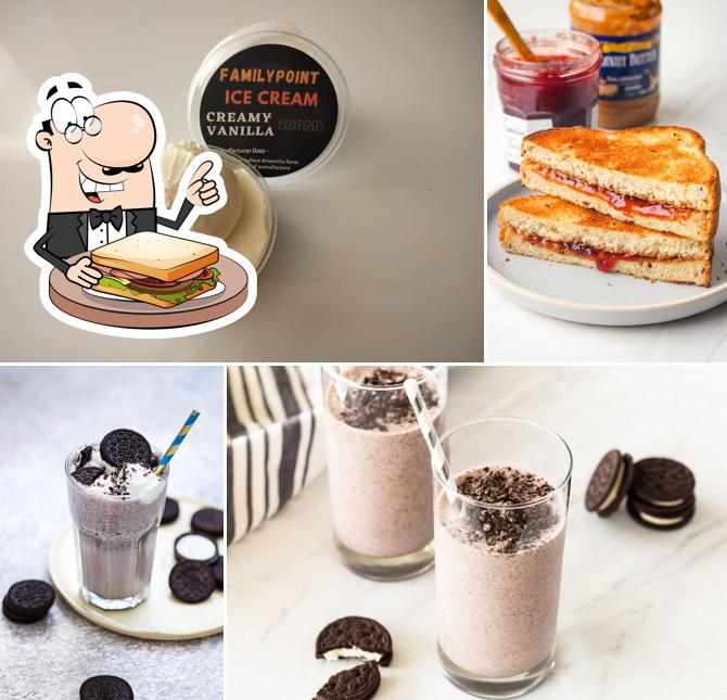 Grilled cheese sandwich at Family Point Kitchen & Ice Cream