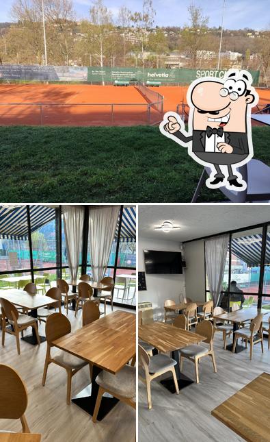 Gli interni di Osteria del Tennis Pregassona