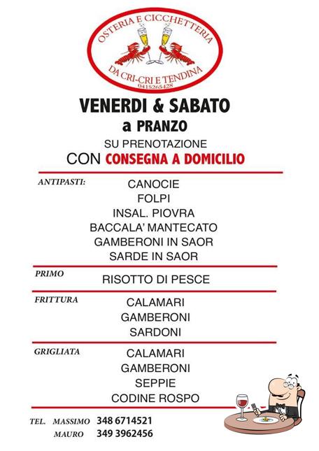 Cibo al Ristorante Da Cri Cri e Tendina