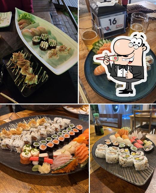 Prove diferentes opções de sushi