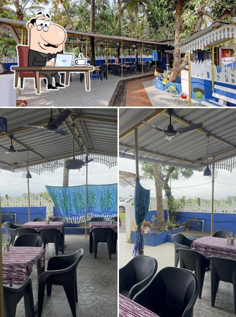 Take a seat at one of the tables at Lightning Bar&Restaurant