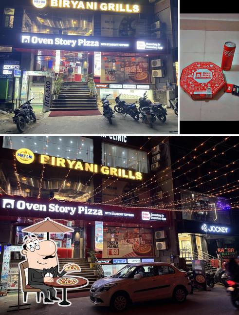 Among different things one can find exterior and beverage at Oven Story Pizza