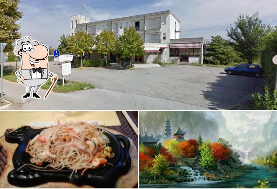 Tra le varie cose da Ristorante Cina si possono trovare la esterno e cibo