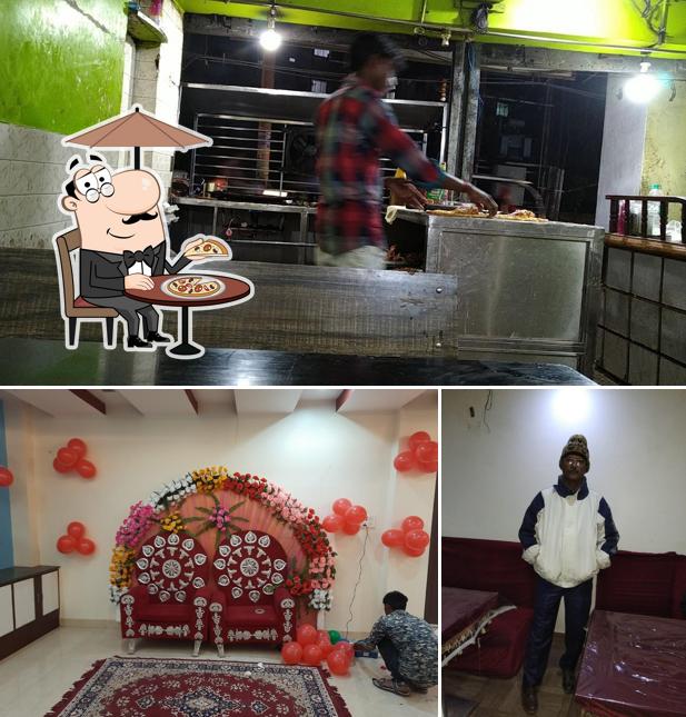 You can get some fresh air at the outside area of Hotel Raj & Restaurant