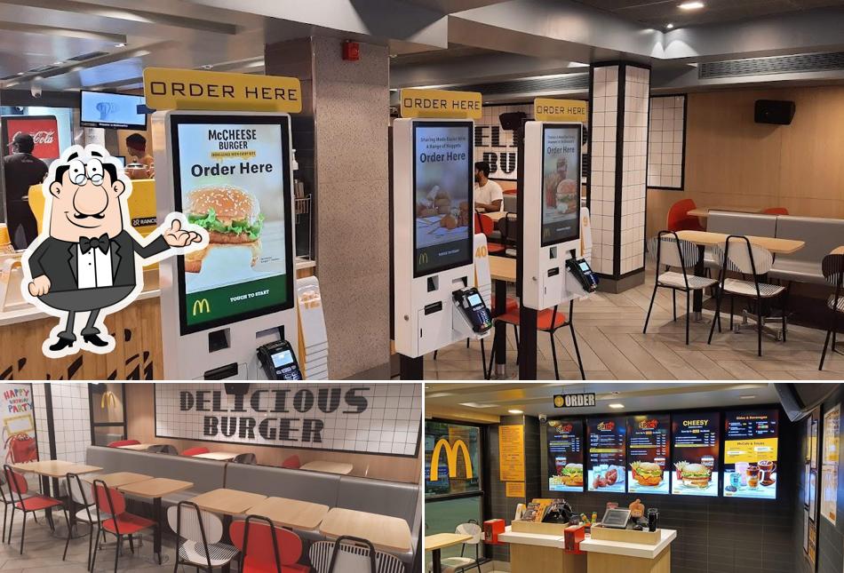 Take a seat at one of the tables at McDonald's