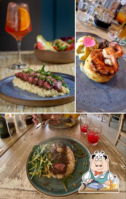 Salmão grelhado em Papaya Café