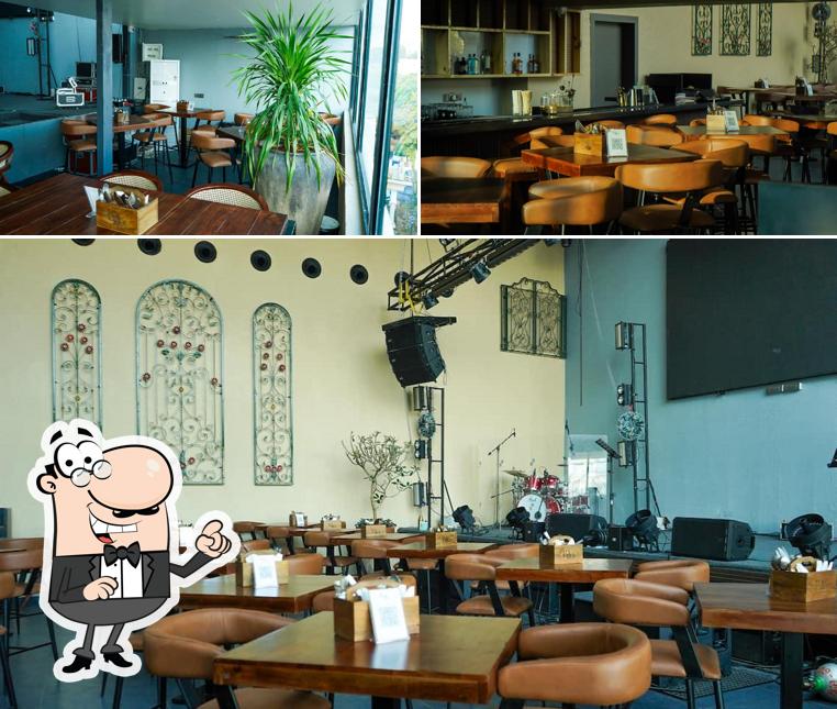 Take a seat at one of the tables at LoKo Rooftop Bistro and Bar