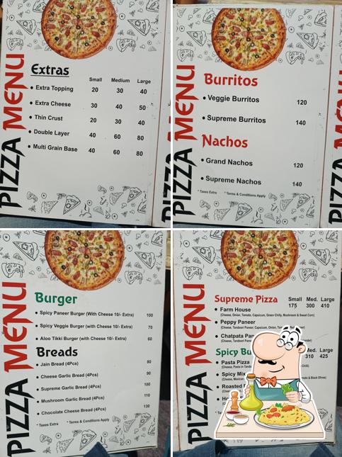 Food at Pizza Burst Shalamar