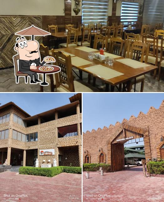Among different things one can find exterior and interior at Raj Dhaani