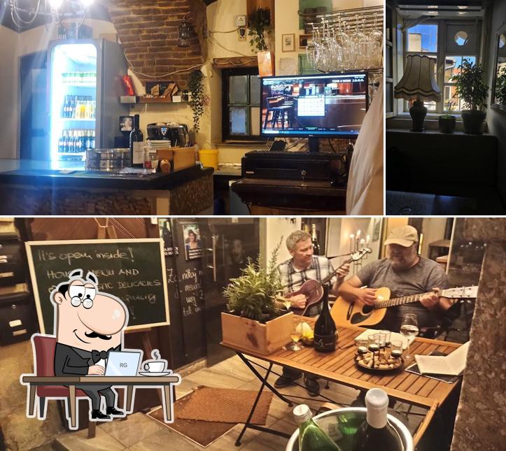 Dai un'occhiata agli interni di Restaurant Konoba Time4wine Zagreb Gornji Grad (Tradicional food/Sea food/Pasta/Pizza/Grill)