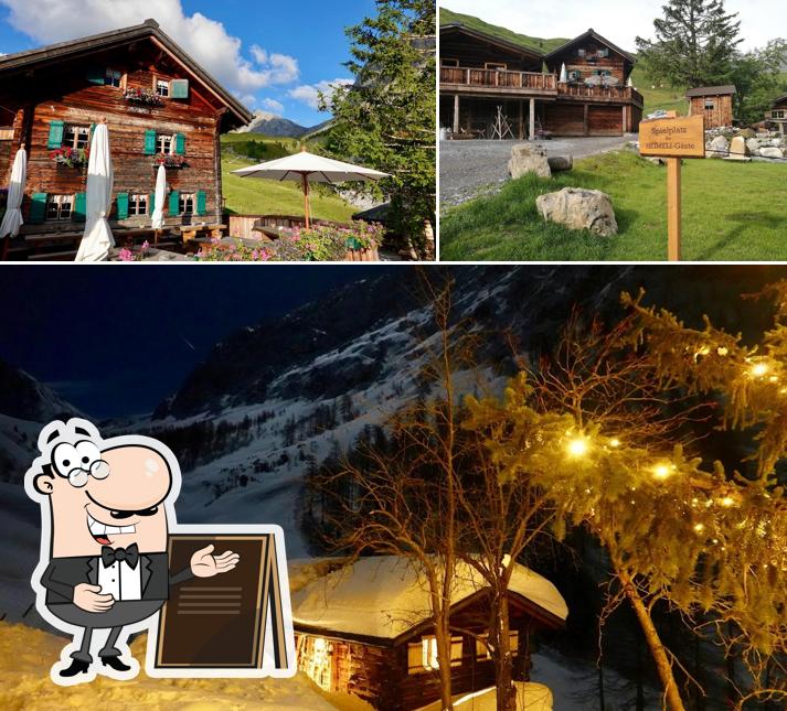 La parte esterna è una caratteristica importante di Berggasthaus Heimeli La parte esterna è una caratteristica importante di Berggasthaus Heimeli