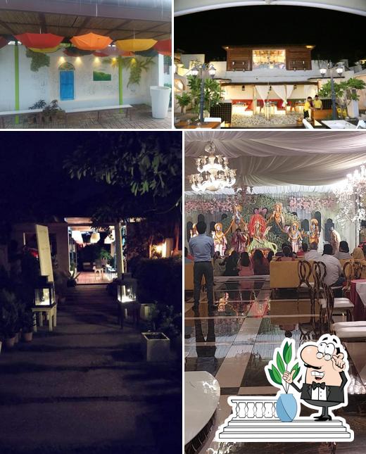 The outside area is an important feature of Meera's Bistro Amoroso Cafe