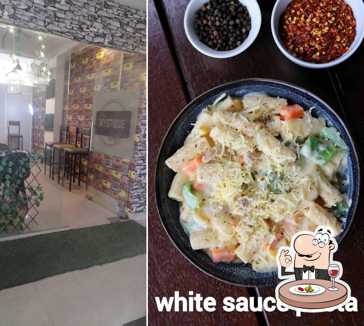 Food at the Mystique Cafe