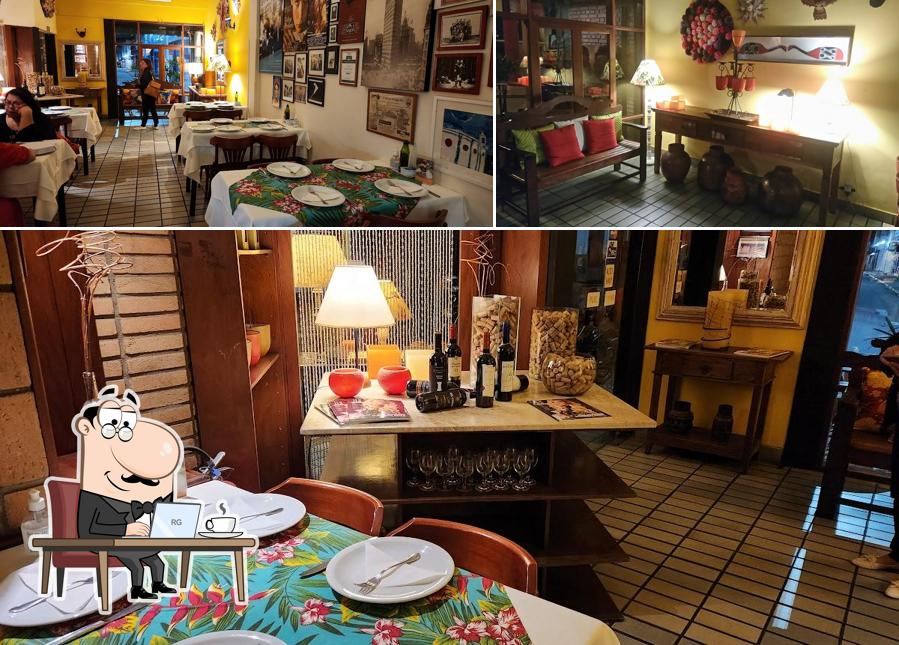 O interior do Restaurante Esperança