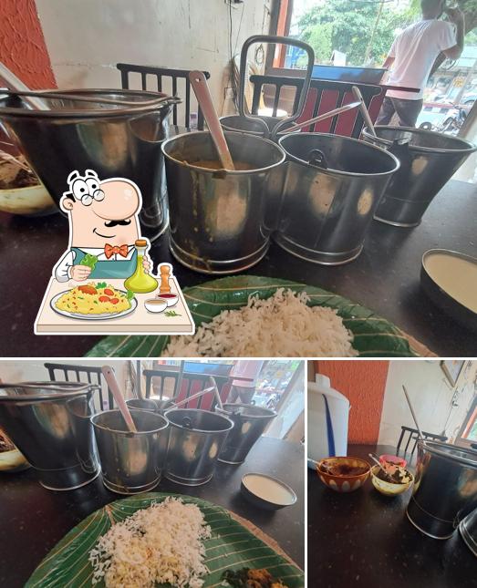 Food at Sri Harsha Hotel