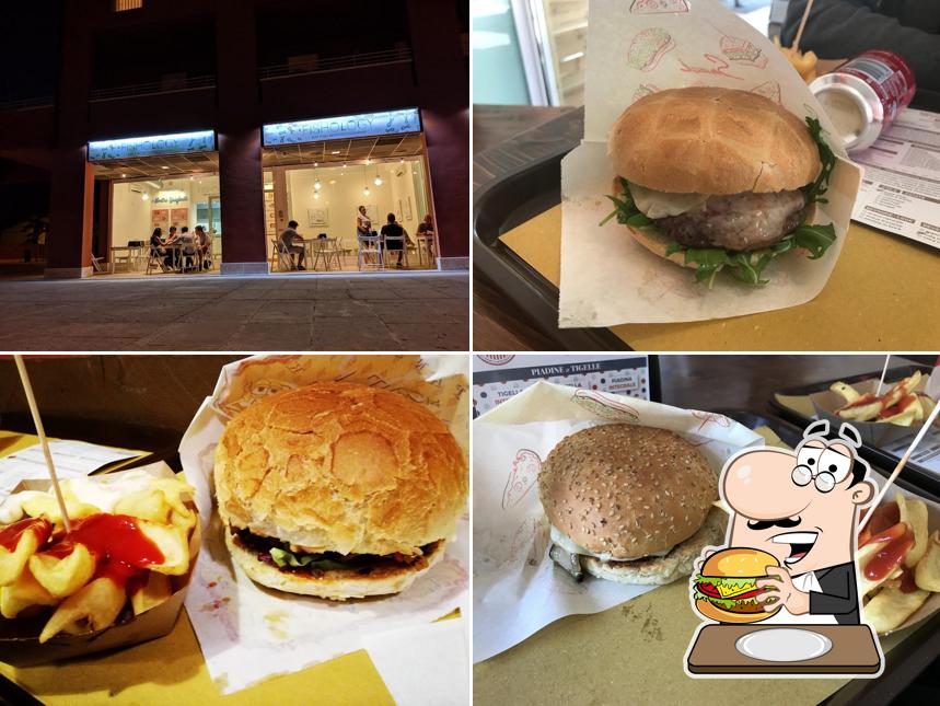 Concediti un bell'hamburger a MEZZADRIA -hamburgeria Toscana