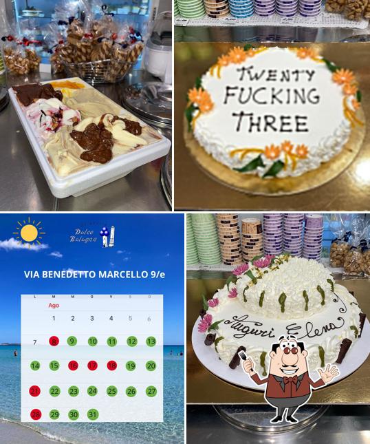 Cibo al Gelateria Dolce Bologna