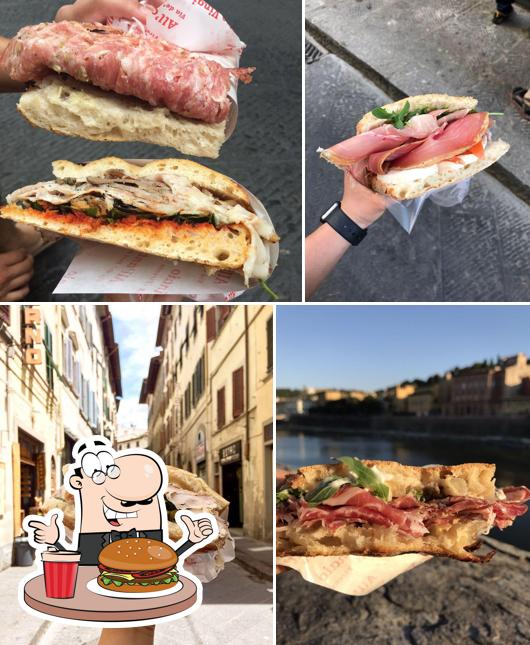 Ordina un hamburger a All’Antico Vinaio