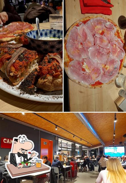 Tra le diverse cose da Dimora Pizzeria si possono trovare la cibo e interni