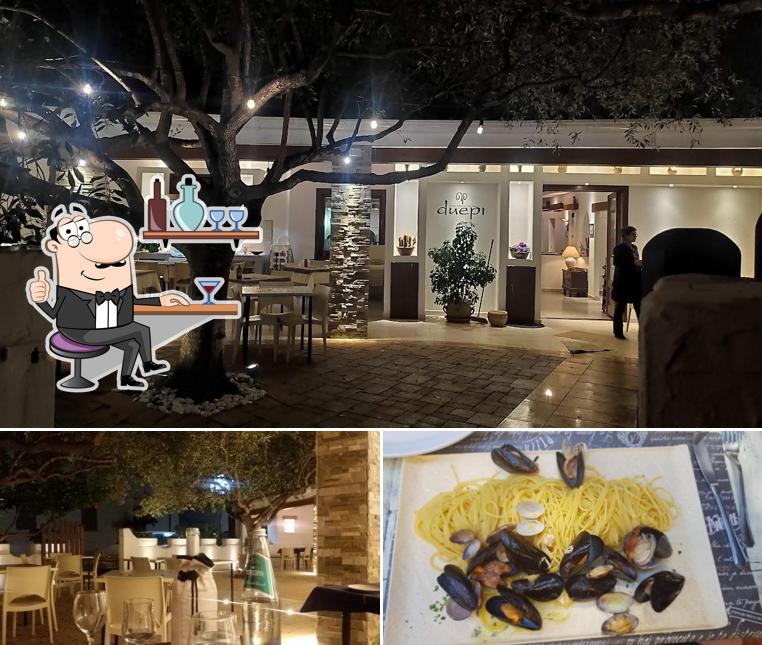 Questa è la foto che presenta la interni e cibo di `DuePi` Ristorante - Pizzeria - Live Grill