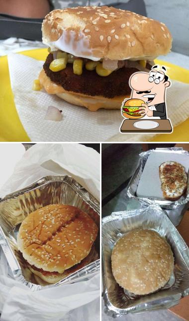 Order a burger at The Sandburg's Cafe