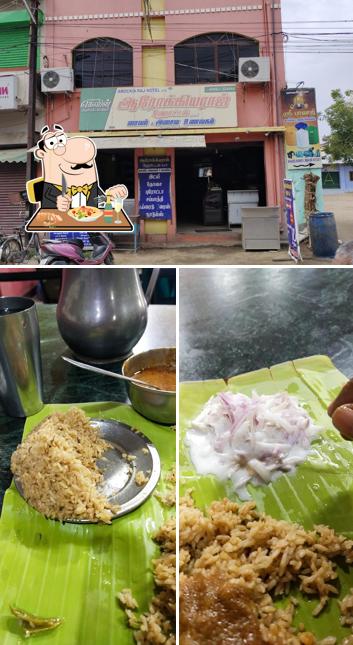 Arockiaraj Hotel A/c is distinguished by food and exterior