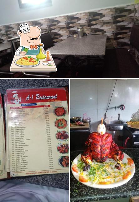 The image of A1 family Restaurant hotel’s food and interior