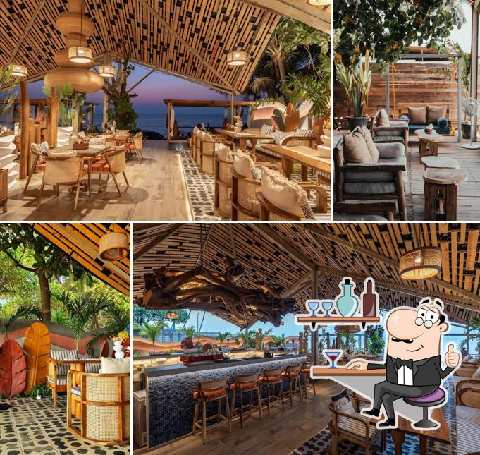 Take a seat at one of the tables at Makani On The Beach